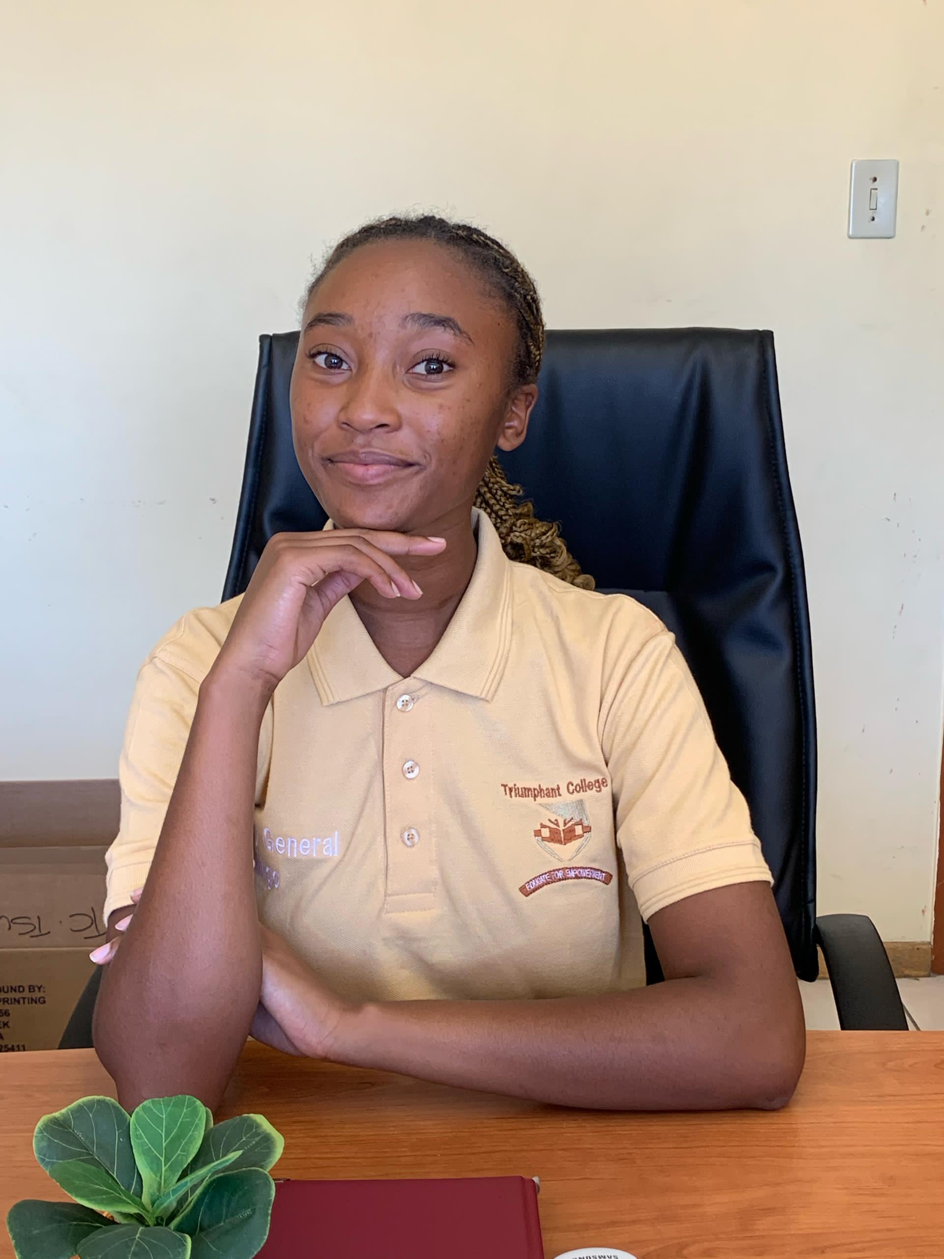 Irja Niingo, SRC Vice President for Triumphant College-Tsumeb Campus