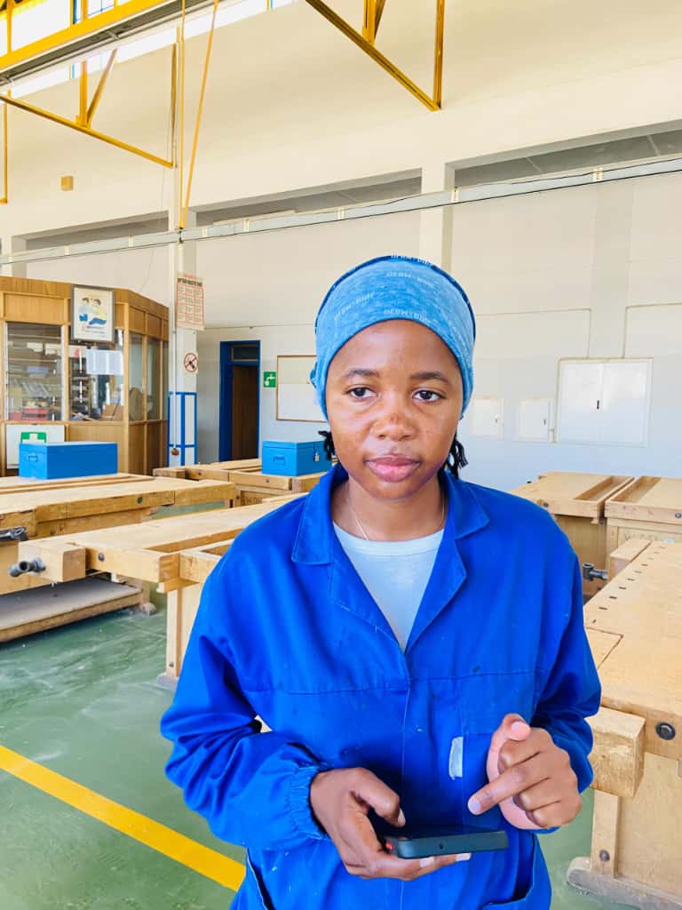 Rita Iyaloo Leonard, Joinery and Cabinet Making student at WVTC